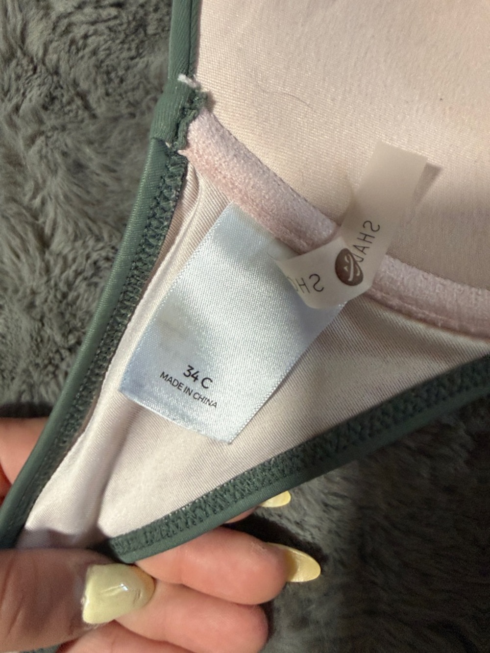 Scalloped Cutout Halter Bikini Top in Sage Green - Picture 3 of 7